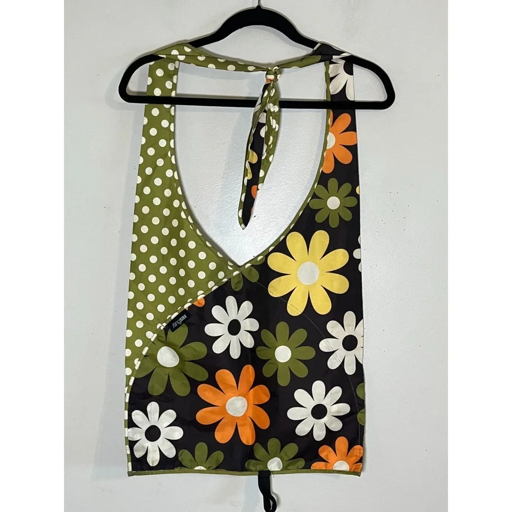 Slingsax Bag Retro Floral Polka Dot Reusable Hippie Boho Indie Artsy Mod Geek 90